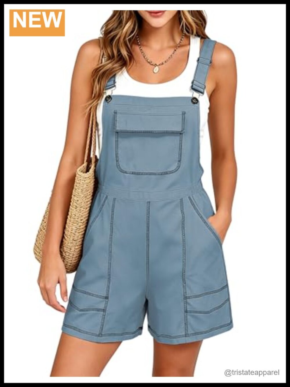 Cotton Bib Shorts Adjustable Strap Short Overalls High Waist Summer Casual